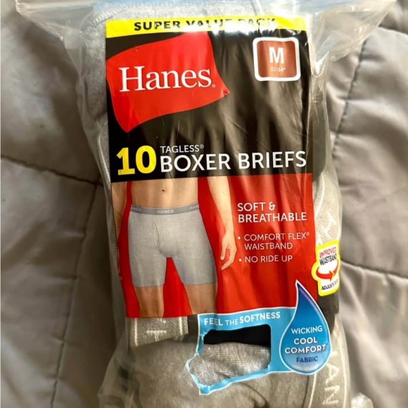 Hanes Other - Hanes Black and Gray Boxer Briefs for Men